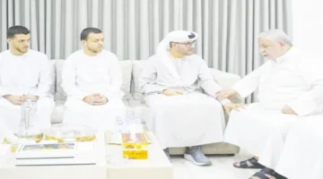 أحمد مبارك المزروعي يزور عائلة آلاء نادر إثر الاعتداءات الإيرانية